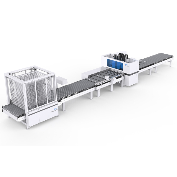 Automatic drilling line based on the KD-612KHSA with a buffer for workpieces